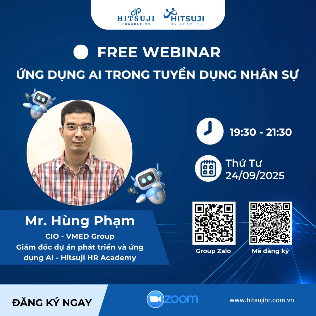 [FREE WEBINAR] ỨNG DỤNG AI TRONG TUYỂN DỤNG NHÂN SỰ