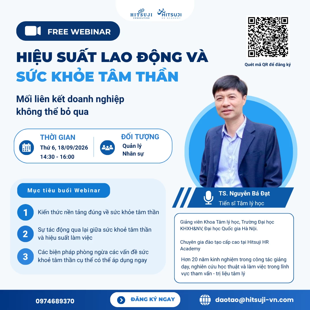 🎙️ WEBINAR | HIỆU SUẤT LAO ĐỘNG VÀ SỨC KHỎE TÂM THẦN Mối liên kết doanh nghiệp không thể bỏ qua